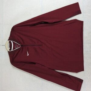 Nike Dri-Fit Men's Maroon Half-Zip Football Pullover Size L‎